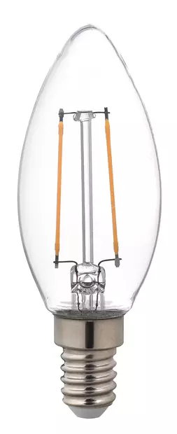 Airam LED Kynttilä kirkas 2W E14 filam. 250lm 2700K, 15 000h, 360° - Lamput ja polttimot - 6435200242600 - 1
