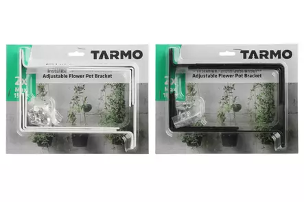 Tarmo Parvekelaatikon kannake säädettävä pieni 2 kpl lajitelma - Amppelikannattimet ja koukut - 6410411932120 - 1