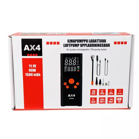 AX4 Ilmapumppu Ladattava Automaattinen - Renkaantäyttöpistoolit - 6418536028490 - 1