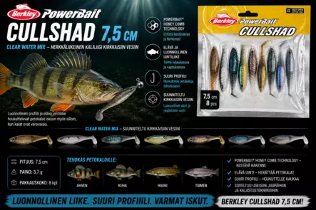 Berkley PowerBait Cullshad 7,5cm CW Mix - Jigit ja jigipäät - 0028632034590 - 1