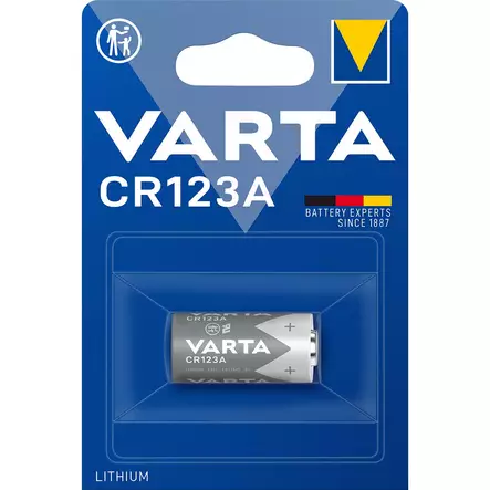 VARTA Lithium CR123A 3 V -litiumparisto, 1 kpl - Erikoisparistot - 4008496537280 - 1