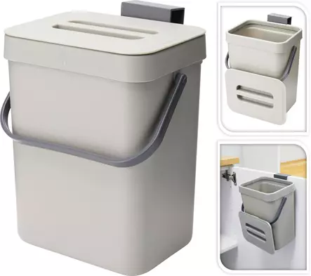 Roskakori Harmaa 3L - Jätteiden lajittelu - 8721037635240 - 1