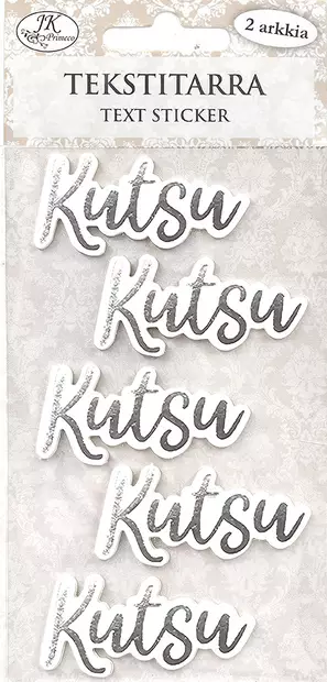 Tekstitarra Kutsu 2 hopea 2ark - Tee-se-itse DIY - 6417715090150 - 1