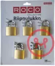 RIIPPULUKKOSETTI 5 KPL SARJOITETTU - Riippulukot - 6438159267090 - 1