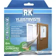 RK Ikkuna- ja ovitiiviste TPE omega kirkas 7 mm 6 m - Ikkunatiivisteet ja ovitiivisteet - 6418091344400 - 1