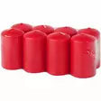 Pöytäkynttilä 5 X 7 cm 8-pack punainen - Kynttilänjalat ja tuikkukipot - 4740302751120 - 1
