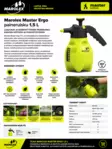 Paineruisku 1,5 L Master Ergo - Kastelukannut ja muut kastelutarvikkeet - 5904235006040 - 2