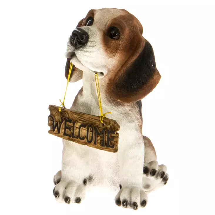 4Living Koira 24 cm "welcome" -kyltti beagle - Pihapatsaat ja -koristeet - 6410413294790 - 1