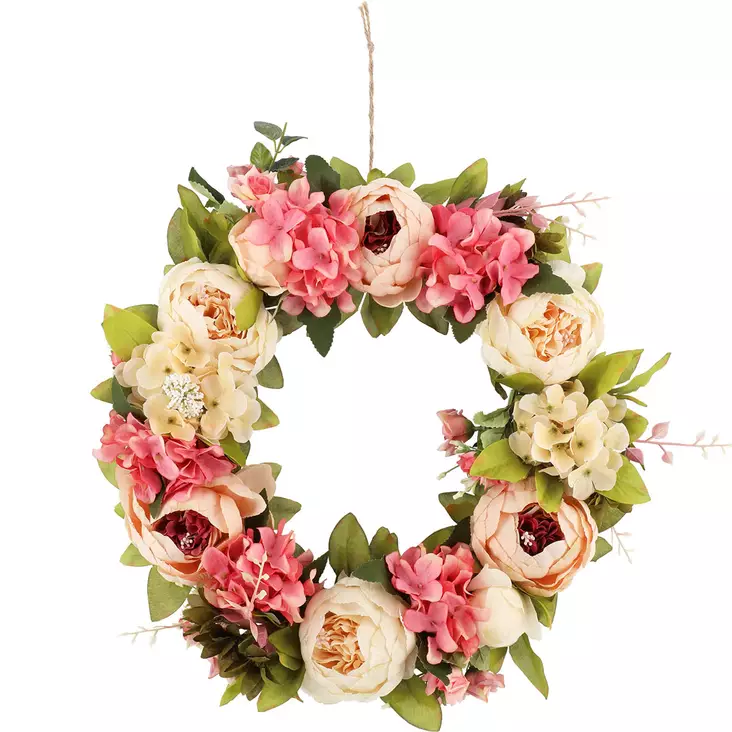 4Living Pionikranssi 40 cm - Tekokukat ja -kasvit - 6410416237220 - 1