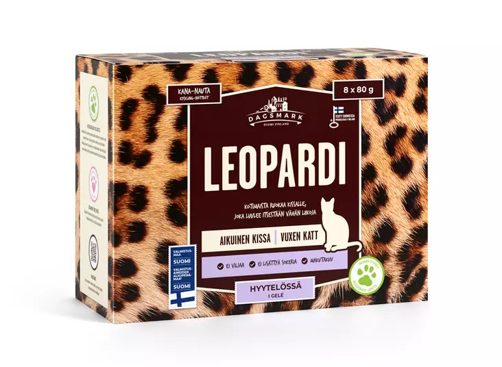 DAGSMARK LEOPARDI 8-PACK hyytelössä - Kissan märkäruoka - 6430066381920 - 1
