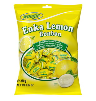 EUKALYPTUS- LEMON KARKKI 250G - Makeispussit, -patukat ja tikkarit - 9002859084560 - 1