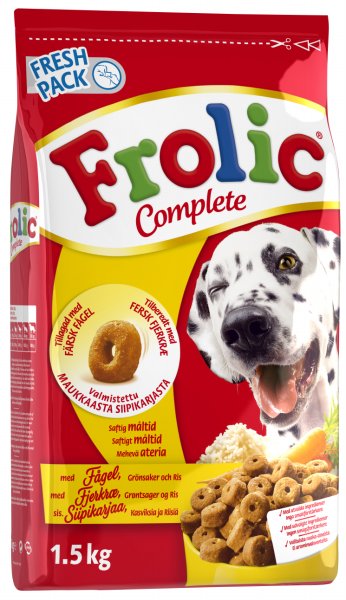 FROLIC KANAA, RIISIÄ, VIHANNEKSIA - Koiran kuivaruoat - 4008429033810 - 1