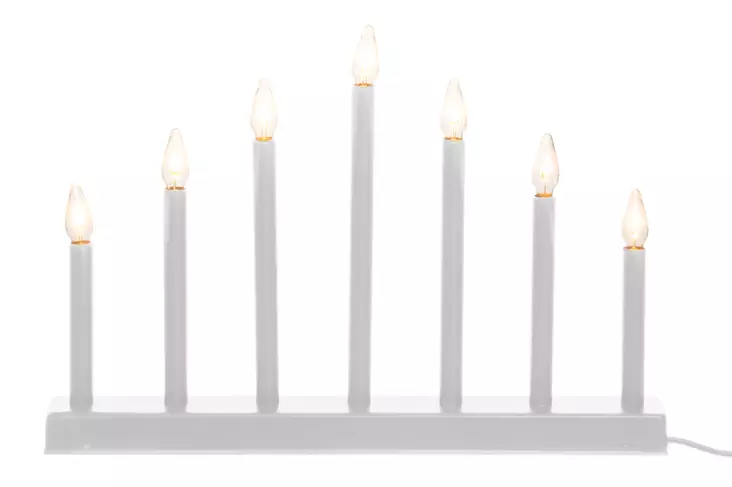 Finnlumor Kynttelikkö 7-haarainen Tilda valkoinen - Kyntteliköt - 6410416115740 - 1