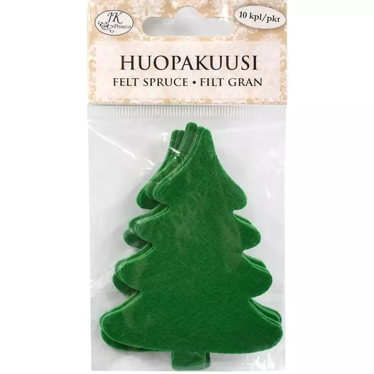 Huopakuusi vihreä 10kpl - Joulukorttiaskartelu - 6417715037940 - 1