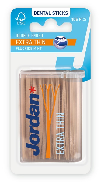 Jordan 105kpl Erittäin ohut hammastikku - Suunhoito, hammastahnat ja -harjat - 7046110063460 - 1