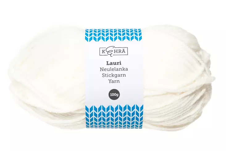 Kehrä Neulelanka Lauri luonnonvalkoinen 100 g - Neulelangat ja virkkuulangat - 6430041943020 - 1