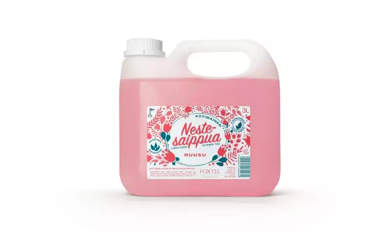 Kotimainen nestesaippua 3L ruusu - Käsisaippuat - 6419642030070 - 1