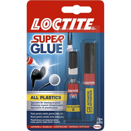 LOCTITE pikaliima Super Glue All Plastics 2g/4ml - Liimat ja erikoisliimat - 5010266334790 - 1