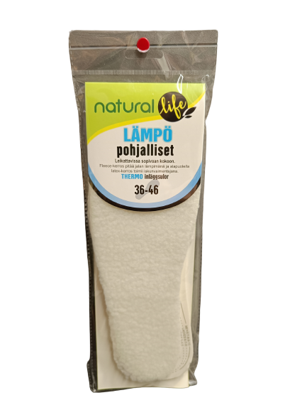 LÄMPÖPOHJALLISET 36-46 fleece + latex - Pohjalliset - 6438159238830 - 1