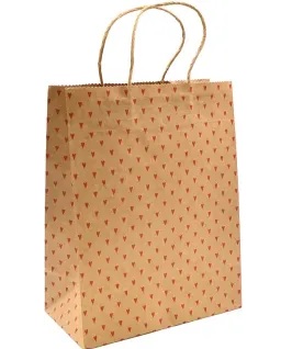 Lahjakassi M Sydän punainen uusioruskea - Joulukorttiaskartelu - 6417715071760 - 1