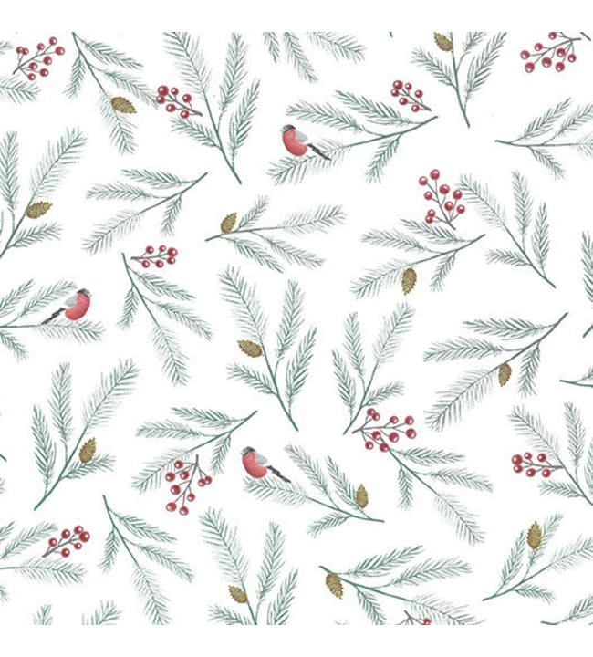 Lahjapaperi Havut ja marjat 70cmx5m - Paketointitarvikkeet - 6417715020300 - 1