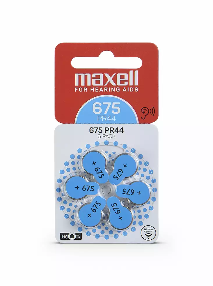 Maxell 675 Hearing Aid 6-pack - Kuulokojeen paristot - 4043752334500 - 1