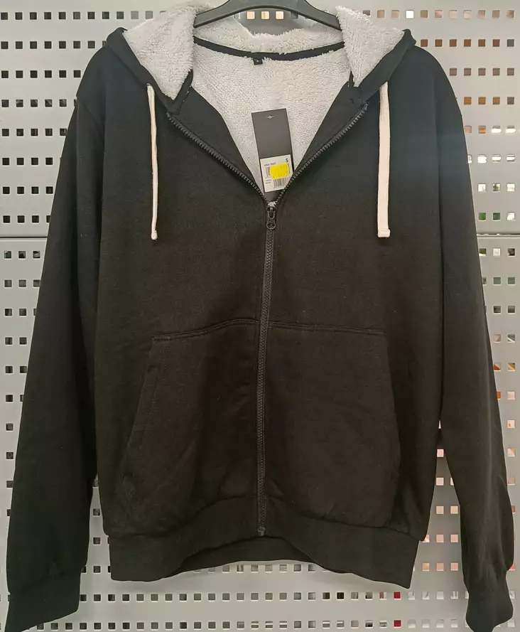 Miesten collegehupparitakki Teddy M musta - Miesten collegepaidat ja fleecet - 6419285137860 - 2