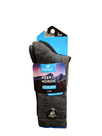 Miesten hiihtosukat merinovillasta 2 paria 41-45 - Miesten sukat - 6438159996990 - 1