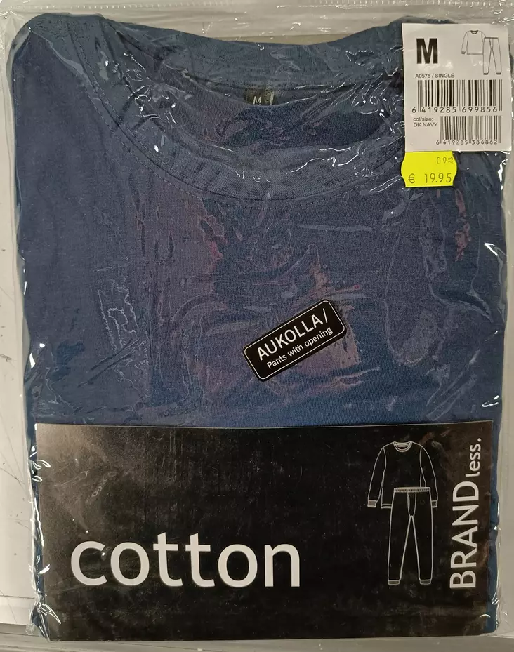 Miesten kerrasto Single Cotton laivastonsininen S - Miesten pitkät alushousut ja kerrastot - 6419285175800 - 1