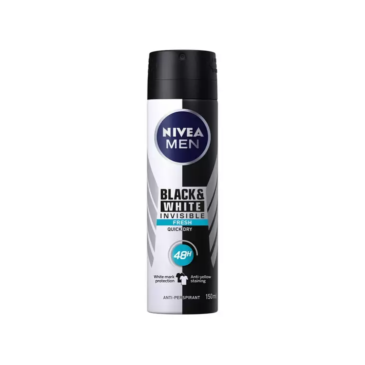 NIVEA MEN DEO SPRAY 150ML B&W FRESH - Miesten deodorantit - 4005900489470 - 1