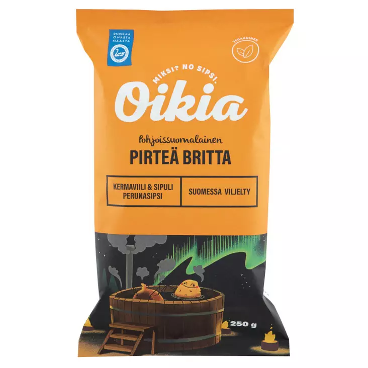 OIKIA PIRTEÄ BRITTA SIPSI 250G - Sipsit - 6430013258060 - 1