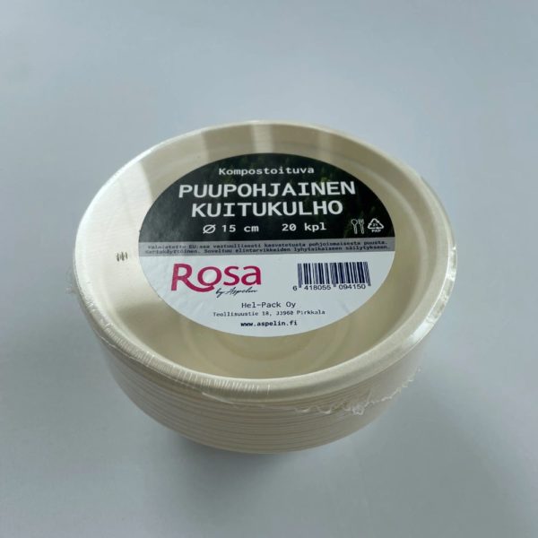PUUPOHJAINEN KULHO 500ML 20KPL - Kertakäyttöastiat ja -välineet - 6418055094150 - 1