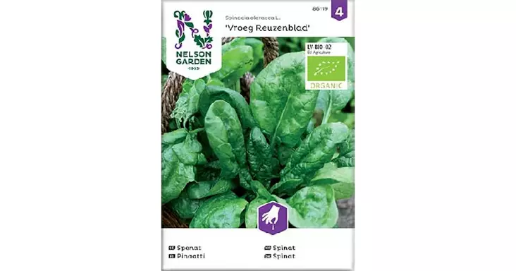 Pinaatti, Vroeg Reuzenblad, Organic - Vihannesten ja hedelmien siemenet - 7312600861190 - 1