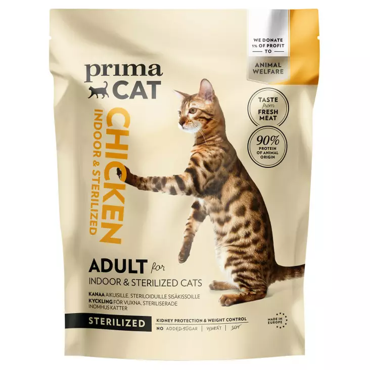 PrimaCat Kana steriloiduille aik kissoille 400 g - Kissan kuivaruoka - 6430069580580 - 1