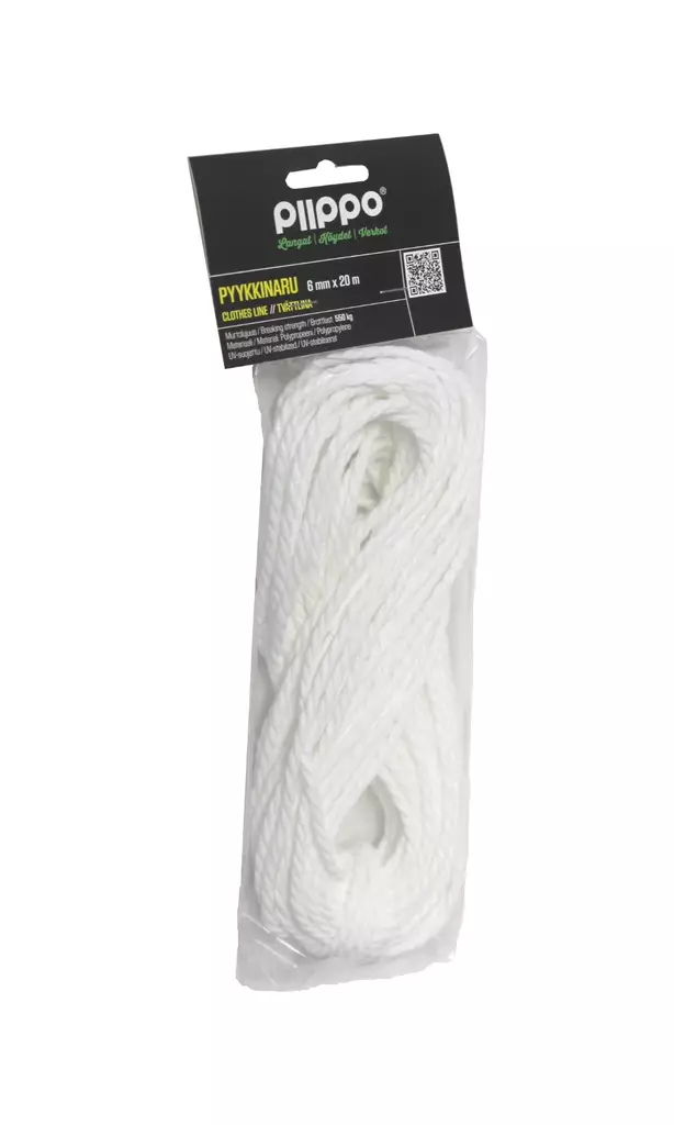 Pyykkinaru valkoinen, kierretty 20m - Pyykkinarut ja pyykkipojat - 6408586520600 - 1
