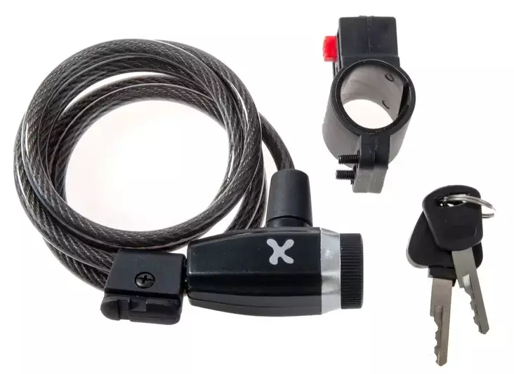 SPIRAALILUKKO GTX 8mm/150cm,MUSTA - Pyöräilyvarusteet ja -lukot - 6438131029920 - 1