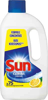 Sun liquigel lemon 1,5L koneastianpesuaine - Tiskiaineet ja konetiskitabletit - 8714100247860 - 1