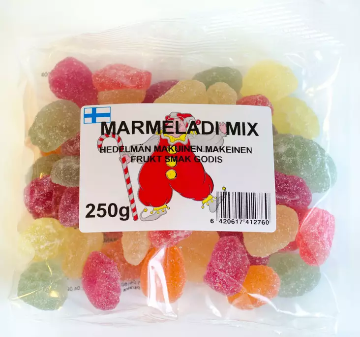 TIVOLI MARMELADI MIX 250G - Makeispussit, -patukat ja tikkarit - 6420617412760 - 1
