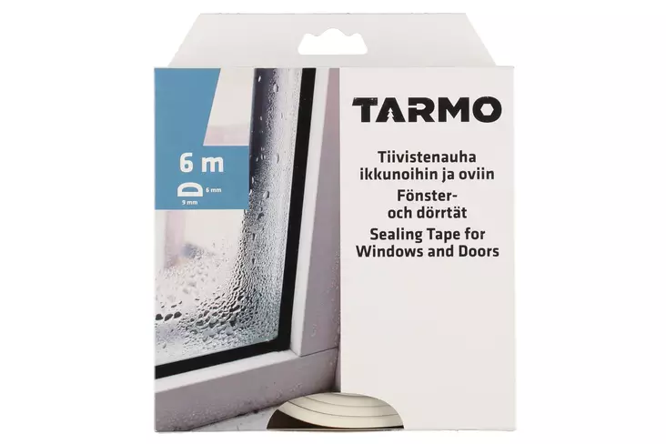 Tarmo Ikkunatiiviste D-profiili valkoinen 6 m - Ikkunatiivisteet ja ovitiivisteet - 6410413239210 - 1