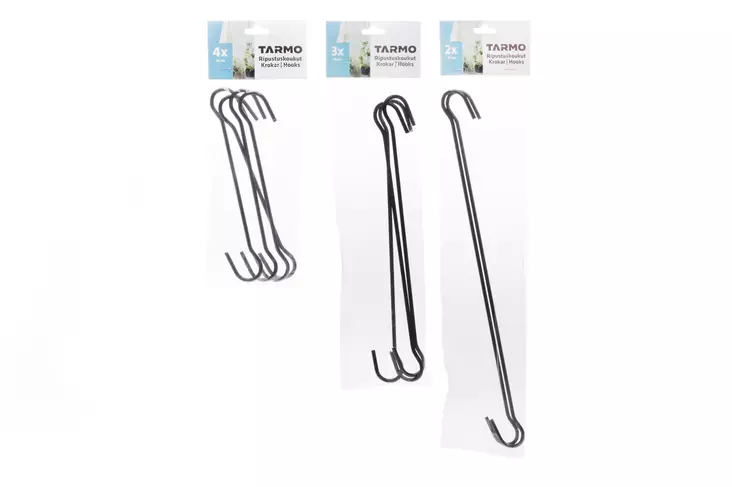 Tarmo Ripustuskoukut musta lajitelma - Ripustuskoukut - 6410411818790 - 1