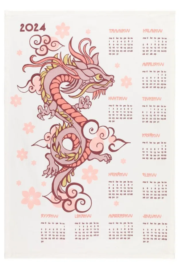 Winteria Kalenteripyyhe 2024 50x70 cm - Keittiötekstiilit - 6410416269320 - 1