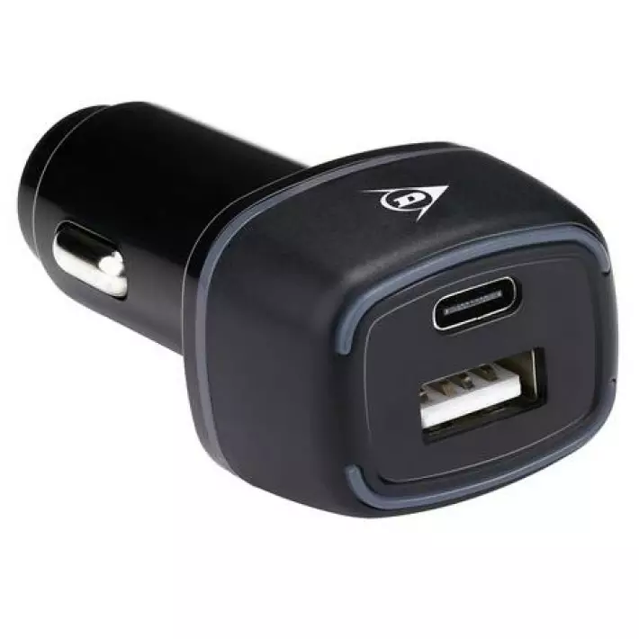 Dunlop autolaturi USB A + USB C - Auton puhelintarvikkeet - 8711252242170 - 1