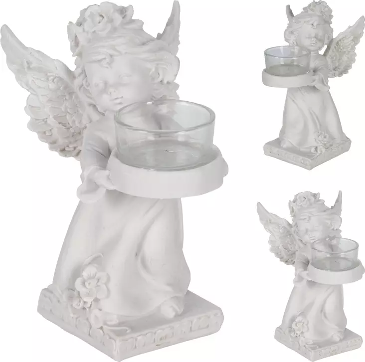 Enkeli 17 cm kynttiläteline - Koriste-esineet - 8721037695640 - 1