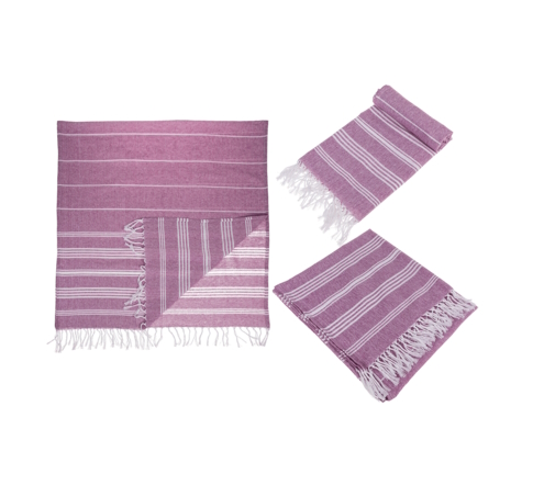 FOUTA PYYHE 80 X 170 cm VALKO-PURPPURA - Käsi- ja kylpypyyhkeet - 4029811476480 - 1