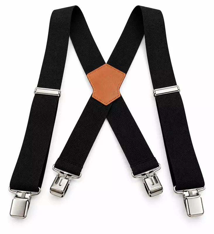 Henkselit musta 125 cm - Miesten vyöt ja henkselit - 6438506027360 - 1