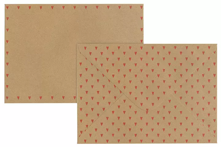 Kirjekuori C5 Sydän uusioruskea 10kpl - Joulukorttiaskartelu - 6417715080250 - 1