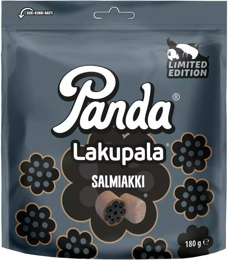 LAKUPALA SALMIAKKI 180G PANDA - Makeispussit, -patukat ja tikkarit - 6412500050180 - 1