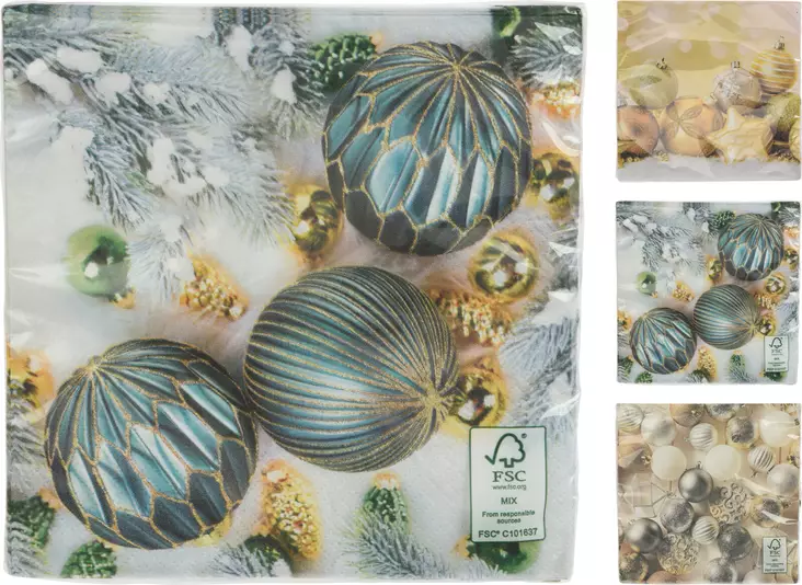 Lautasliina 33 x 33 cm Joulu - Lautasliinat - 8720573672610 - 1