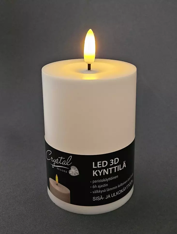 LED Kynttilä 3D 7,5 X 10 cm Ulkokäyttöön - LED-kynttilät - 6438159942010 - 1
