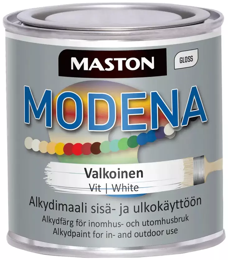 Maali Modena valkoinen 250ml - Kalustemaalit - 6412496042220 - 1
